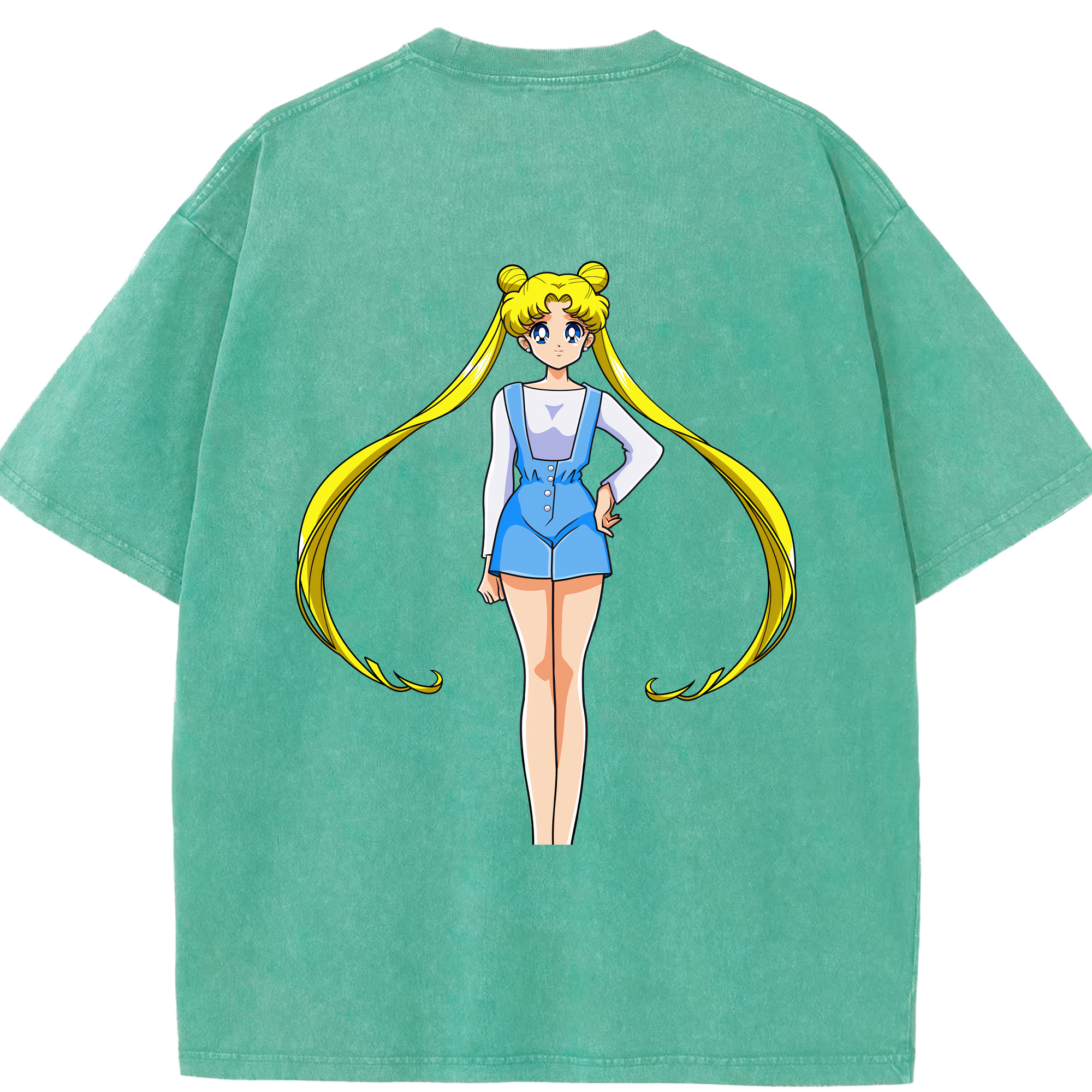 （画像用） 美少女戦士セーラームーン 愛野 美奈子 あいの みなこ Sailor Moon Aino Minako 綿100% ヴィンテージ風 半袖Tシャツ（背面プリント）